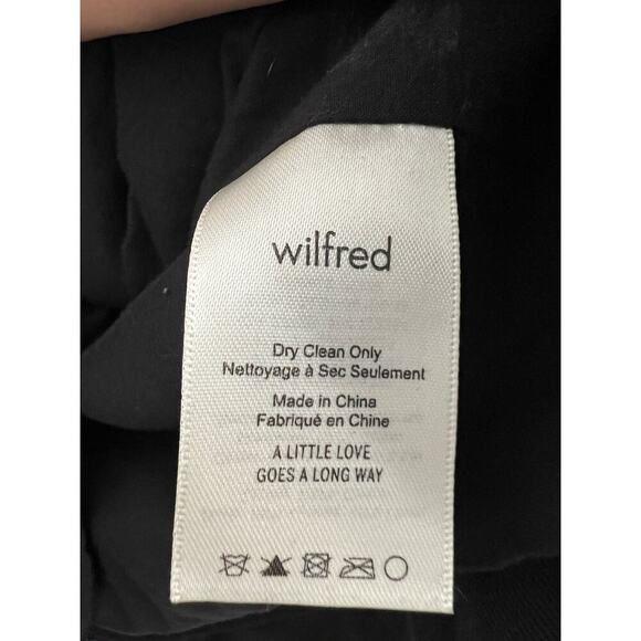 Aritzia Wilfred Rosemond Linen Blend Square neck Mini Dress Black size 4 - Picture 4 of 5